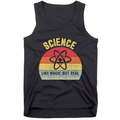 Science Like Magic But Real Funny Retro Science Teacher Tank Top