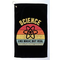 Science Like Magic But Real Funny Retro Science Teacher Golf Towel