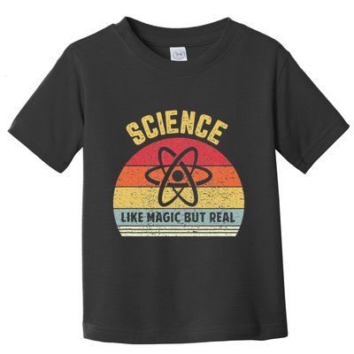 Science Like Magic But Real Funny Retro Science Teacher Toddler T-Shirt
