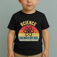 Science Like Magic But Real Funny Retro Science Teacher Toddler T-Shirt