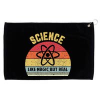 Science Like Magic But Real Funny Retro Science Teacher Grommeted Golf Towel