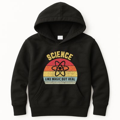 Science Like Magic But Real Funny Retro Science Teacher Kids Hoodie