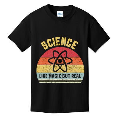 Science Like Magic But Real Funny Retro Science Teacher Kids T-Shirt