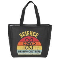 Science Like Magic But Real Funny Retro Science Teacher Zip Tote Bag