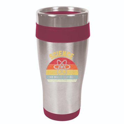 Science Like Magic But Real Funny Retro Science Teacher 16oz Travel Tumbler