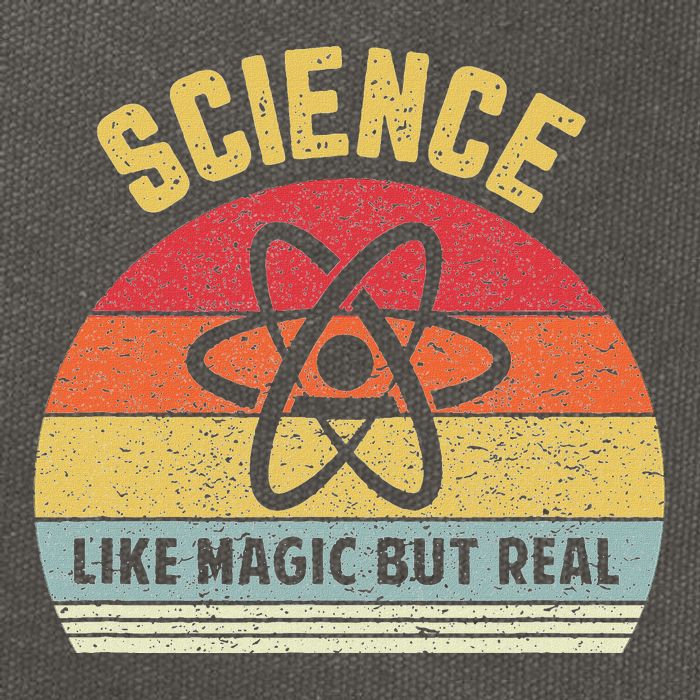 Science Like Magic But Real Funny Retro Science Teacher Cotton Canvas Backpack
