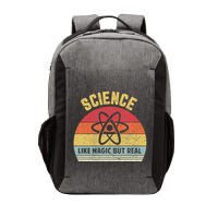 Science Like Magic But Real Funny Retro Science Teacher Vector Backpack