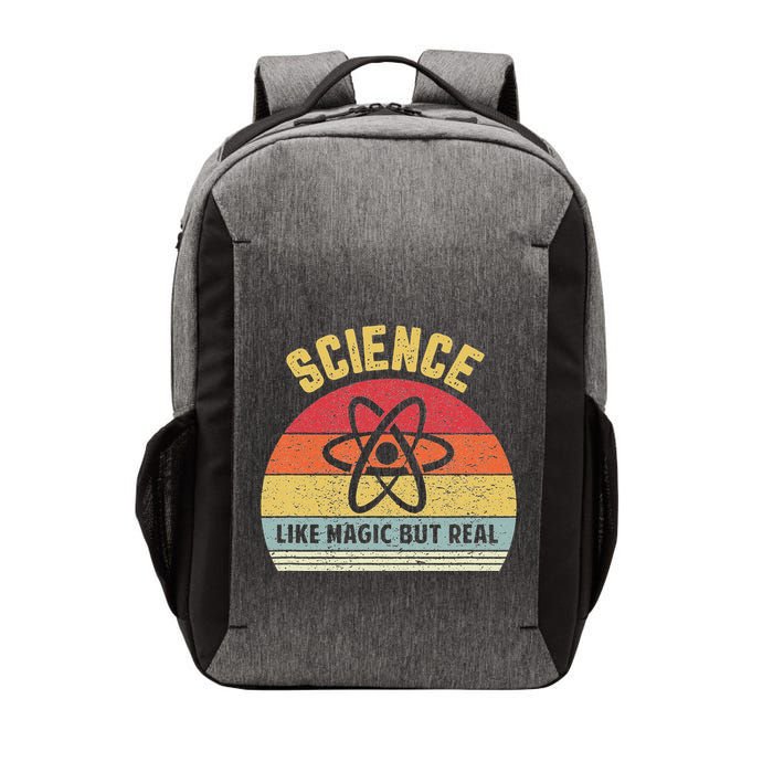 Science Like Magic But Real Funny Retro Science Teacher Vector Backpack