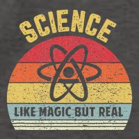 Science Like Magic But Real Funny Retro Science Teacher Vector Backpack