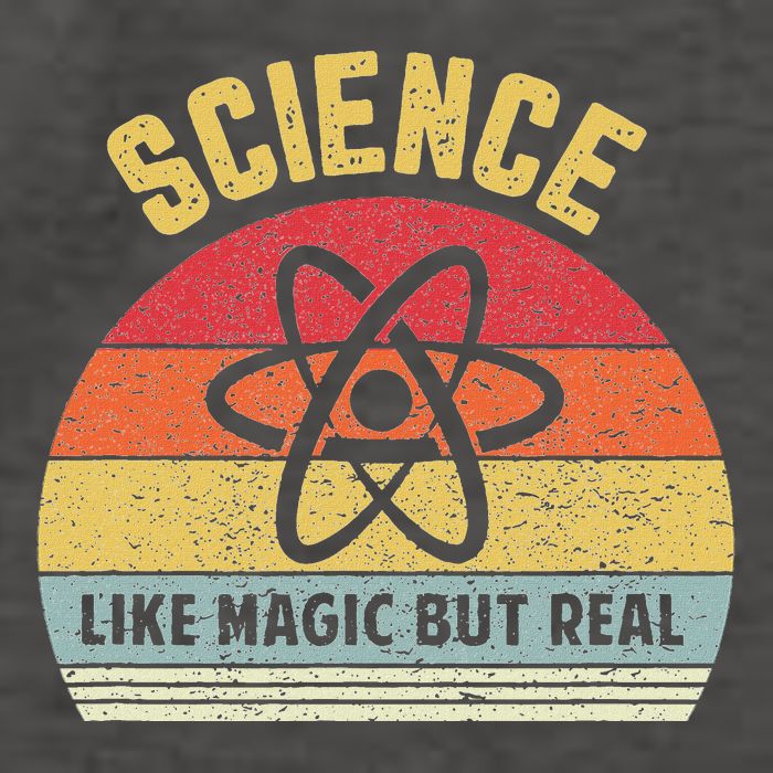 Science Like Magic But Real Funny Retro Science Teacher Vector Backpack