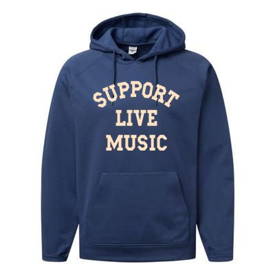 Support Live Music Musicians Concertgoers Music Lovers Great Gift Performance Fleece Hoodie