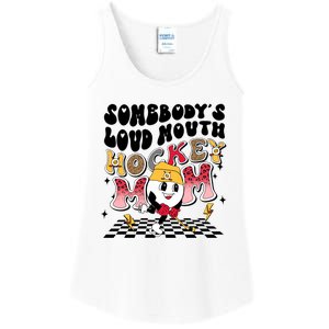 Somebodys Loud Mouth Ice Hockey Mom Funny Retro Game Day Funny Gift Ladies Essential Tank