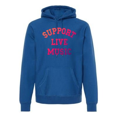 Support Live Music Musicians Concertgoers Music Lovers Great Gift Premium Hoodie