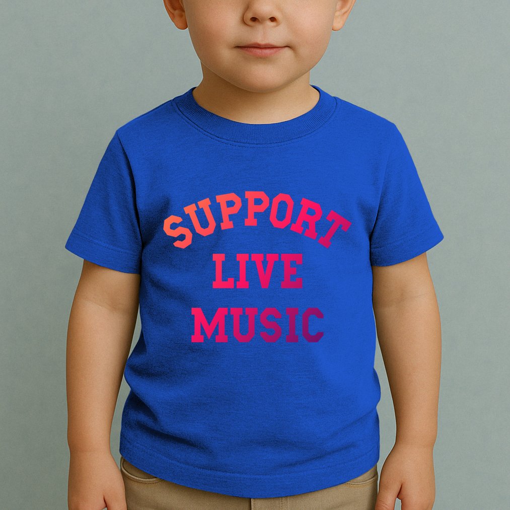 Support Live Music Musicians Concertgoers Music Lovers Great Gift Toddler T-Shirt