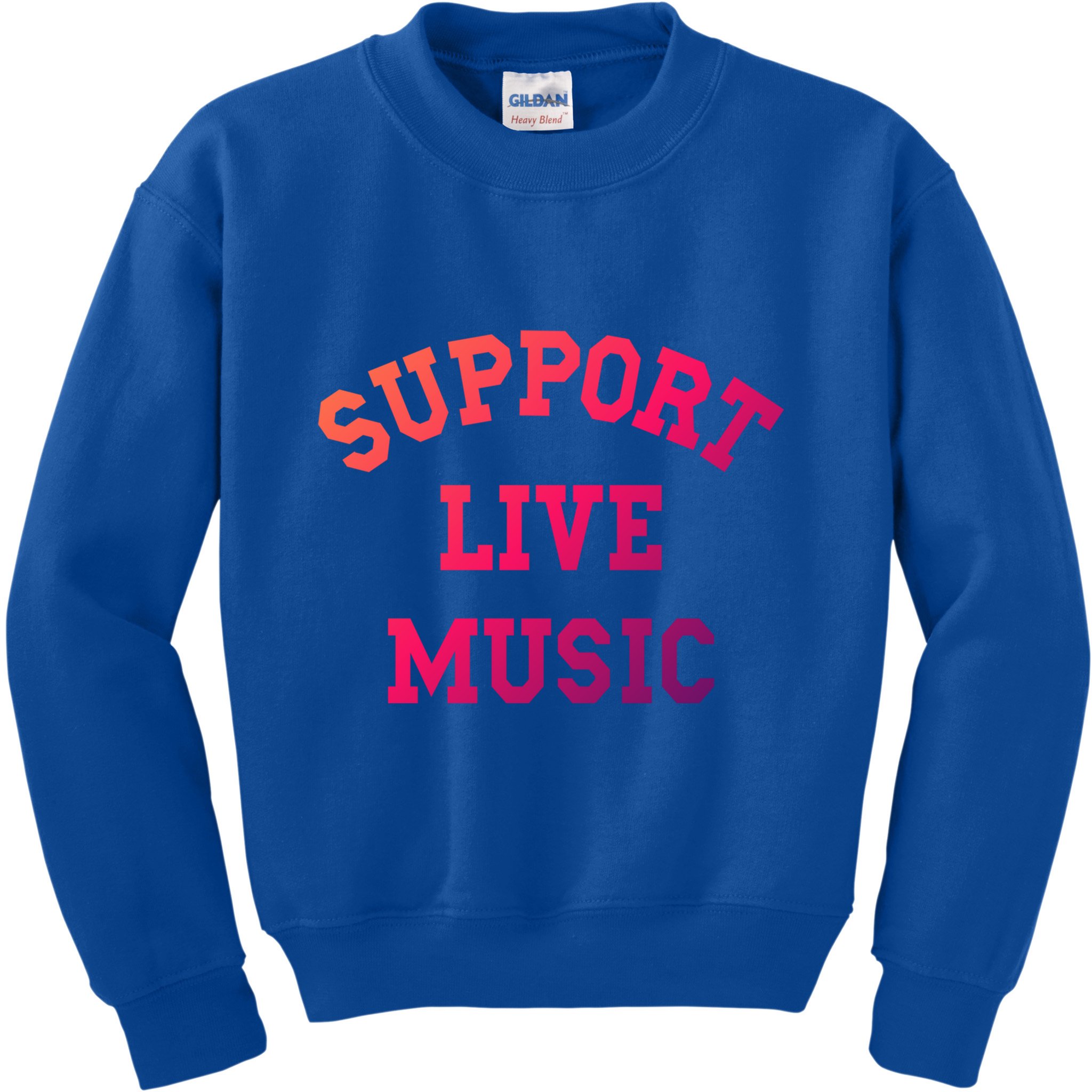 Support Live Music Musicians Concertgoers Music Lovers Great Gift Kids Sweatshirt