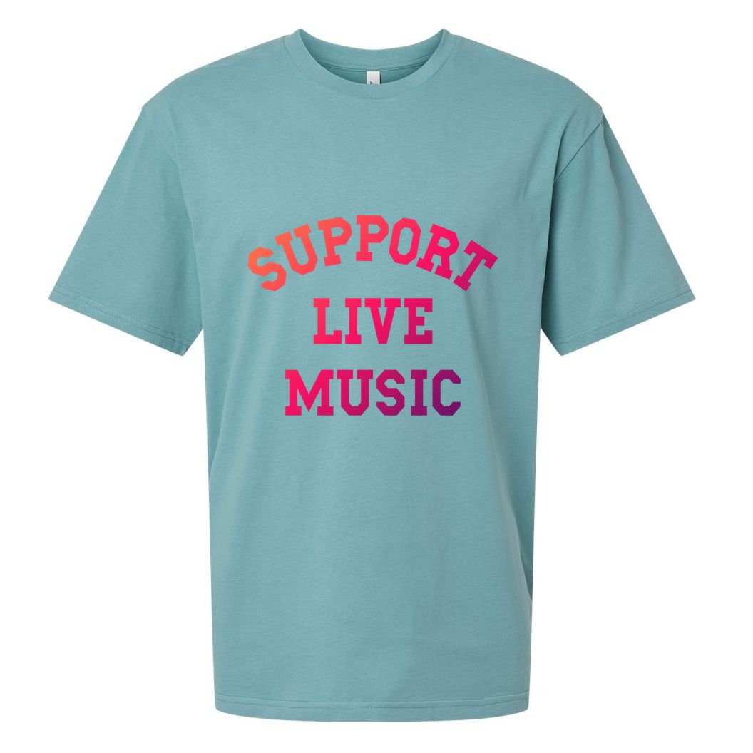 Support Live Music Musicians Concertgoers Music Lovers Great Gift Sueded Cloud Jersey T-Shirt