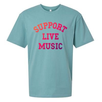 Support Live Music Musicians Concertgoers Music Lovers Great Gift Sueded Cloud Jersey T-Shirt