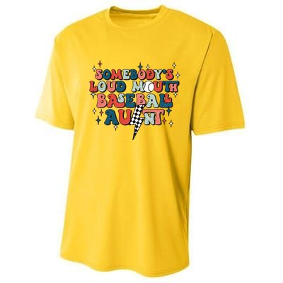 Somebody's Loud Mouth Baseball Aunt Mothers Day Groovy Performance Sprint T-Shirt