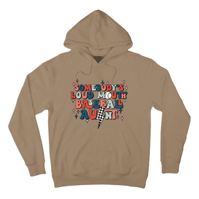 Somebody's Loud Mouth Baseball Aunt Mothers Day Groovy Hoodie