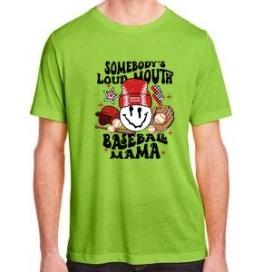 Somebody's Loud Mouth Baseball Mothers Day Groovy Adult ChromaSoft Performance T-Shirt