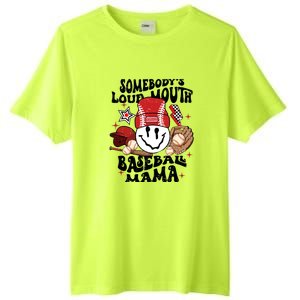 Somebody's Loud Mouth Baseball Mothers Day Groovy Tall Fusion ChromaSoft Performance T-Shirt