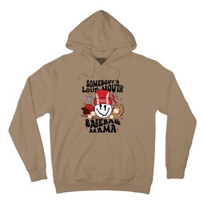 Somebody's Loud Mouth Baseball Mothers Day Groovy Hoodie