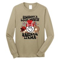 Somebody's Loud Mouth Baseball Mothers Day Groovy Long Sleeve Shirt