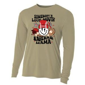 Somebody's Loud Mouth Baseball Mothers Day Groovy Cooling Performance Long Sleeve Crew