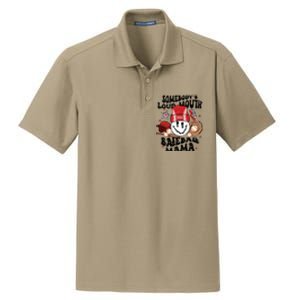 Somebody's Loud Mouth Baseball Mothers Day Groovy Dry Zone Grid Polo