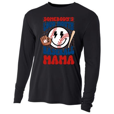 Somebody’s Loud Mouth Baseball Mama Baseball Season Baseball Cooling Performance Long Sleeve Crew