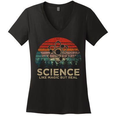 Science Like Magic But Real Women's V-Neck T-Shirt