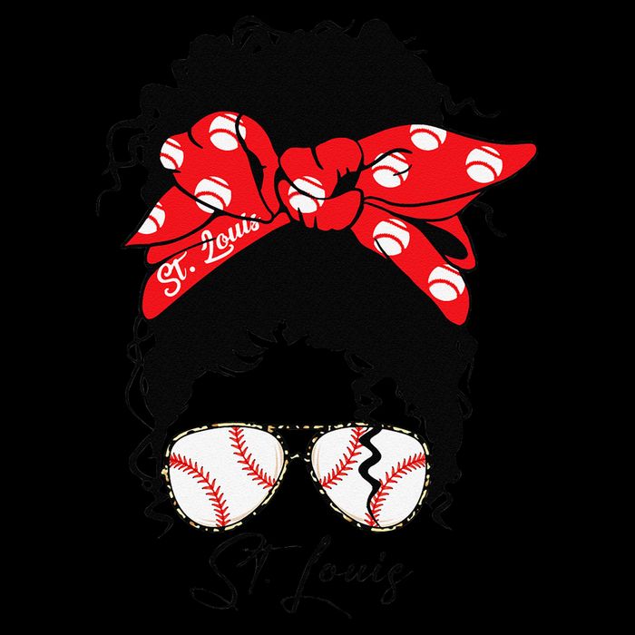St. Louis Messy Bun Baseball Fan Souvenir I Love St. Louis 16 in Basic Backpack