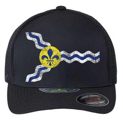 St. Louis Miss Souri Fleur De Lis Flag Flexfit Unipanel Trucker Cap