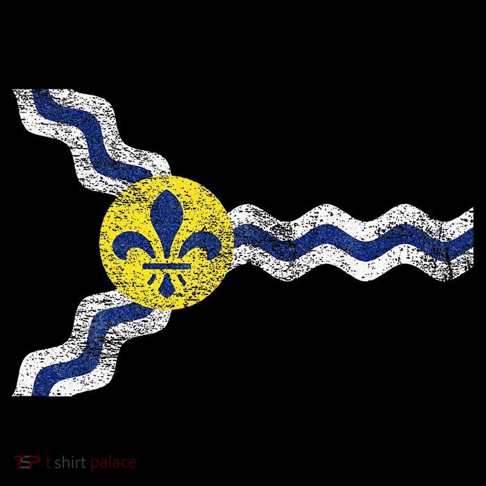 St. Louis Miss Souri Fleur De Lis Flag T-Shirt