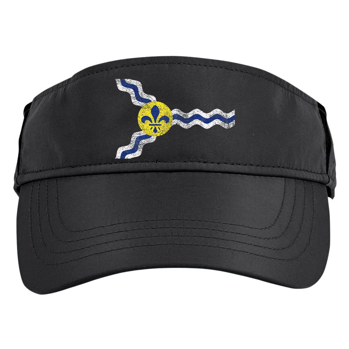 St. Louis Miss Souri Fleur De Lis Flag Adult Drive Performance Visor