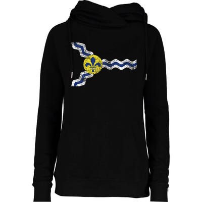 St. Louis Miss Souri Fleur De Lis Flag Womens Funnel Neck Pullover Hood