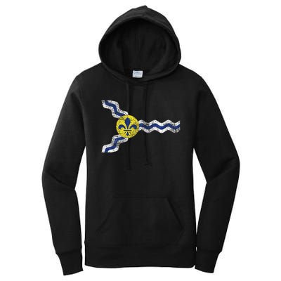 St. Louis Miss Souri Fleur De Lis Flag Women's Pullover Hoodie