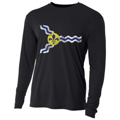 St. Louis Miss Souri Fleur De Lis Flag Cooling Performance Long Sleeve Crew