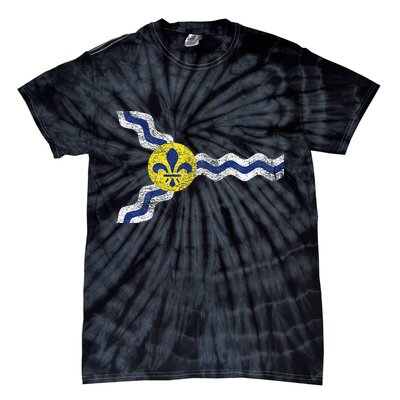 St. Louis Miss Souri Fleur De Lis Flag Tie-Dye T-Shirt