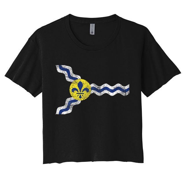 St. Louis Miss Souri Fleur De Lis Flag Crop Top