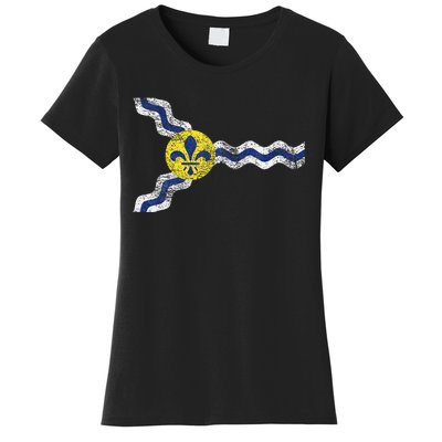 St. Louis Miss Souri Fleur De Lis Flag Women's T-Shirt