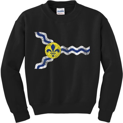 St. Louis Miss Souri Fleur De Lis Flag Kids Sweatshirt