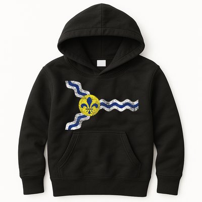 St. Louis Miss Souri Fleur De Lis Flag Kids Hoodie