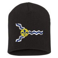 St. Louis Miss Souri Fleur De Lis Flag Short Acrylic Beanie