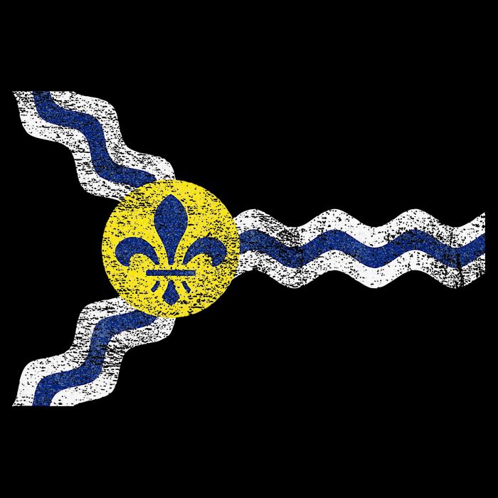 St. Louis Miss Souri Fleur De Lis Flag Short Acrylic Beanie