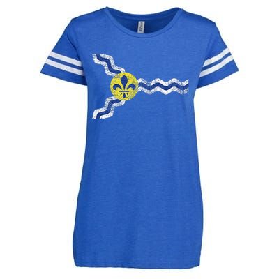 St. Louis Miss Souri Fleur De Lis Flag Enza Ladies Jersey Football T-Shirt