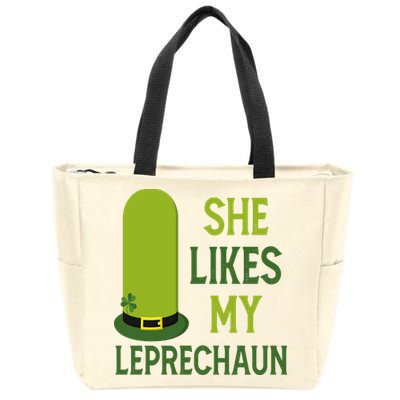 She Likes My Leprechaun Funny St Patricks Day Zip Tote Bag