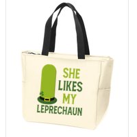 She Likes My Leprechaun Funny St Patricks Day Zip Tote Bag