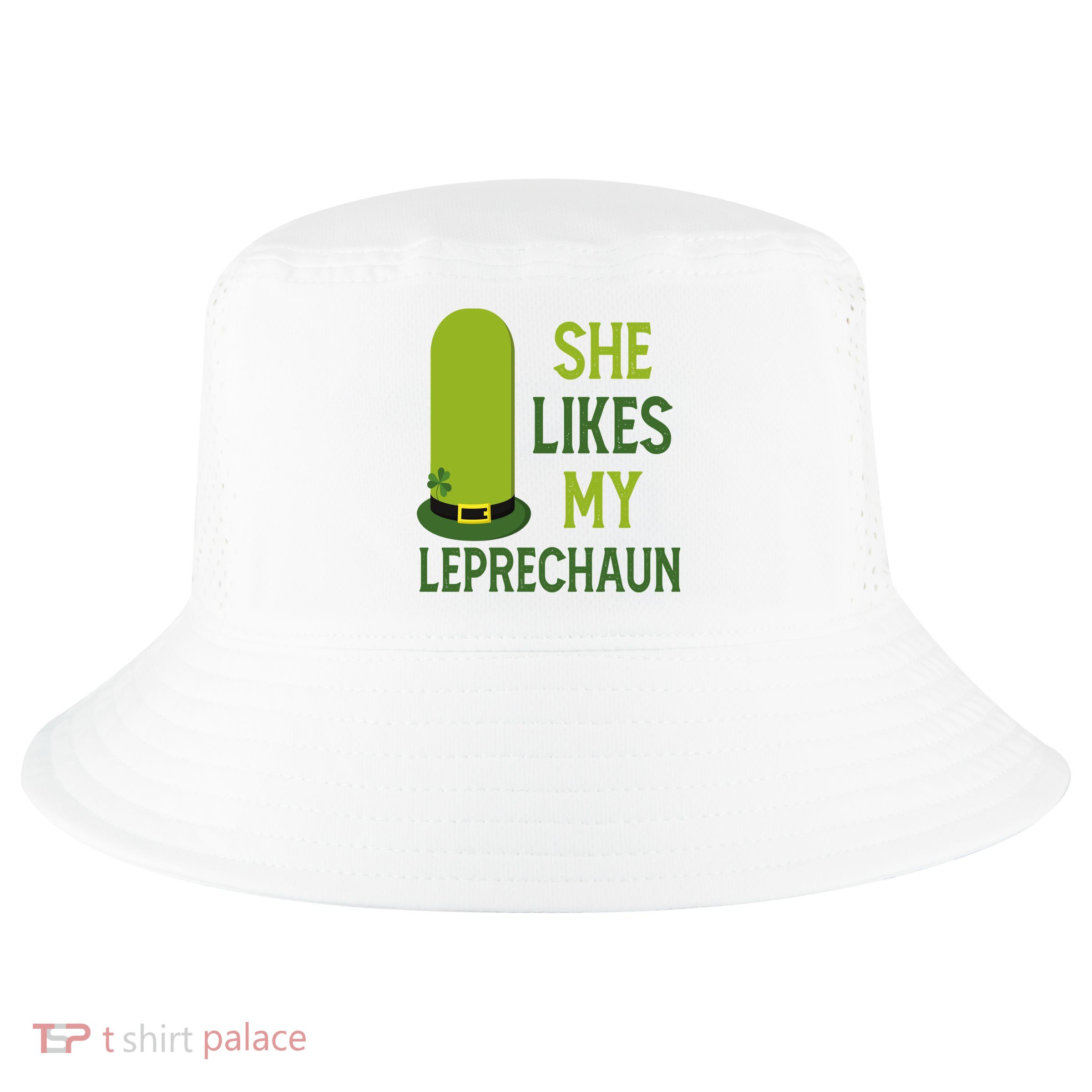She Likes My Leprechaun Funny St Patricks Day Cool Comfort Performance Bucket Hat