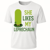 She Likes My Leprechaun Funny St Patricks Day Cooling Performance Crew T-Shirt